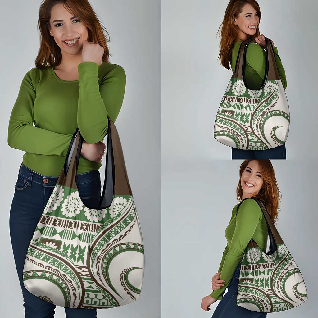 Hawaiian Hibiscus Tribal Vintage Motif Grocery Bag Ver 7 LT9 - Polynesian Pride