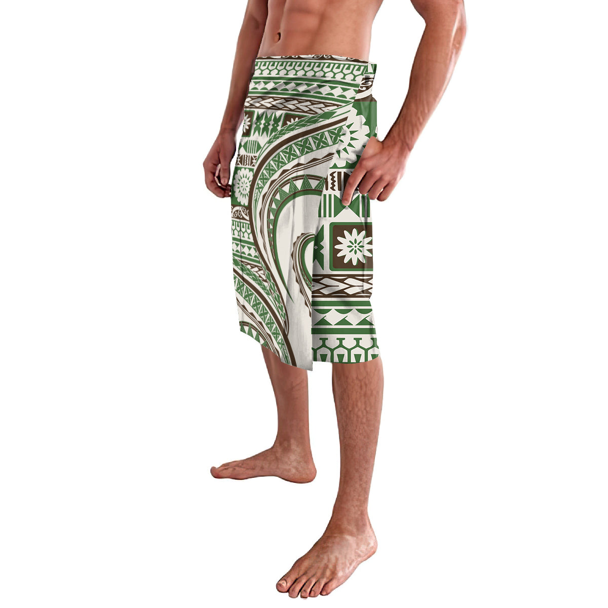 Hawaiian Hibiscus Tribal Vintage Motif Lavalava Ver 7 LT9 - Polynesian Pride