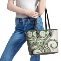 Hawaiian Hibiscus Tribal Vintage Motif Leather Tote Bag Ver 7 LT9 - Polynesian Pride