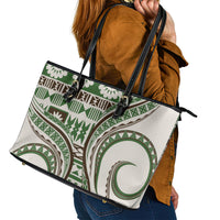 Hawaiian Hibiscus Tribal Vintage Motif Leather Tote Bag Ver 7 LT9 - Polynesian Pride