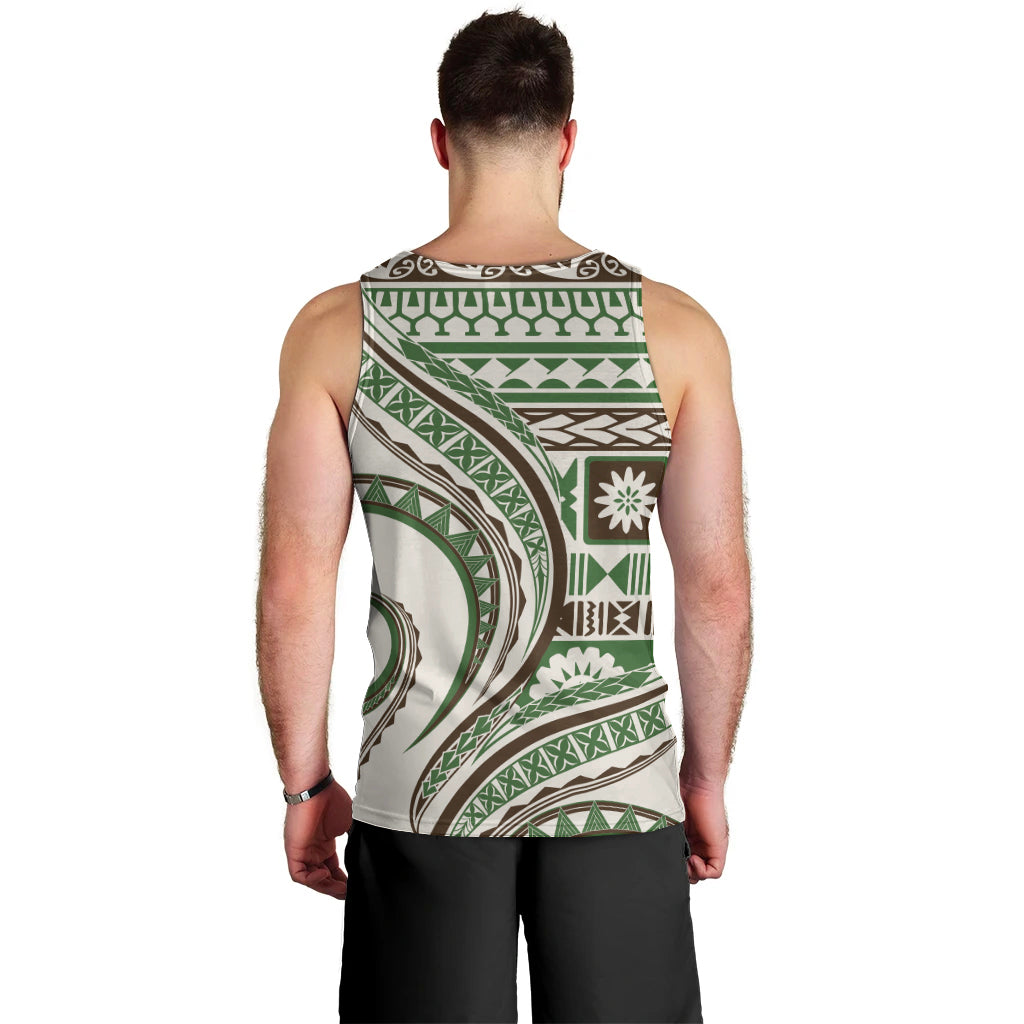 Hawaiian Hibiscus Tribal Vintage Motif Men Tank Top Ver 7 LT9 - Polynesian Pride