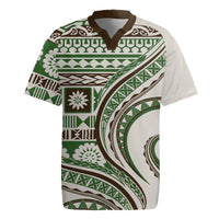 Hawaiian Hibiscus Tribal Vintage Motif Rugby Jersey Ver 7 LT9 Green - Polynesian Pride