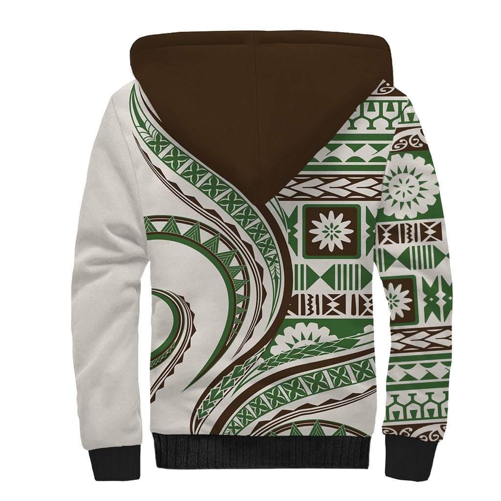 Hawaiian Hibiscus Tribal Vintage Motif Sherpa Hoodie Ver 7 LT9 - Polynesian Pride