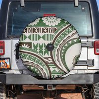Hawaiian Hibiscus Tribal Vintage Motif Spare Tire Cover Ver 7 LT9 Green - Polynesian Pride