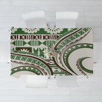 Hawaiian Hibiscus Tribal Vintage Motif Tablecloth Ver 7 LT9 Green - Polynesian Pride