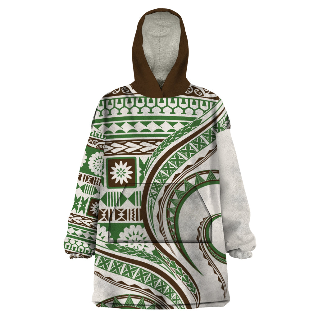 Hawaiian Hibiscus Tribal Vintage Motif Wearable Blanket Hoodie Ver 7