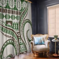 Hawaiian Hibiscus Tribal Vintage Motif Window Curtain Ver 7 LT9 - Polynesian Pride