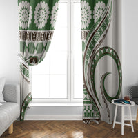 Hawaiian Hibiscus Tribal Vintage Motif Window Curtain Ver 7 LT9 - Polynesian Pride