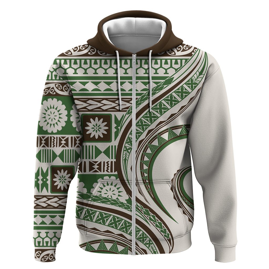 Hawaiian Hibiscus Tribal Vintage Motif Zip Hoodie Ver 7