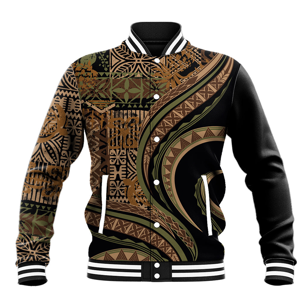 Hawaiian Hibiscus Tribal Vintage Motif Baseball Jacket Ver 8