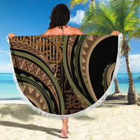 Hawaiian Hibiscus Tribal Vintage Motif Beach Blanket Ver 8 LT9 - Polynesian Pride