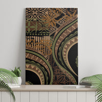 Hawaiian Hibiscus Tribal Vintage Motif Canvas Wall Art Ver 8 LT9 - Polynesian Pride