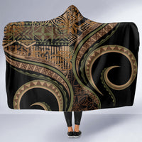 Hawaiian Hibiscus Tribal Vintage Motif Hooded Blanket Ver 8 LT9 - Polynesian Pride