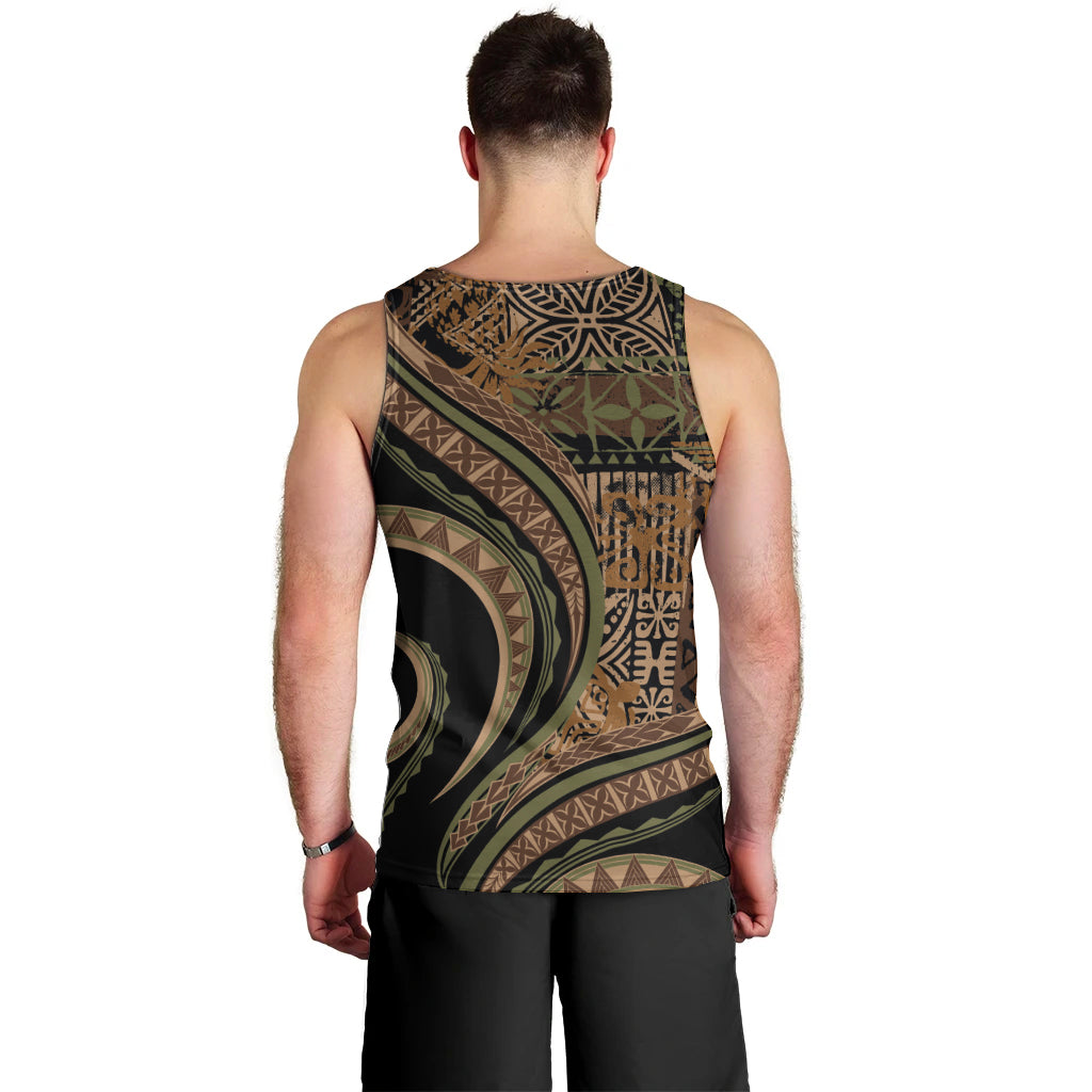 Hawaiian Hibiscus Tribal Vintage Motif Men Tank Top Ver 8 LT9 - Polynesian Pride