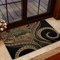 Hawaiian Hibiscus Tribal Vintage Motif Rubber Doormat Ver 8 LT9 - Polynesian Pride