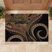 Hawaiian Hibiscus Tribal Vintage Motif Rubber Doormat Ver 8 LT9 - Polynesian Pride