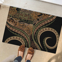 Hawaiian Hibiscus Tribal Vintage Motif Rubber Doormat Ver 8 LT9 - Polynesian Pride