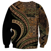 Hawaiian Hibiscus Tribal Vintage Motif Sweatshirt Ver 8 LT9 - Polynesian Pride