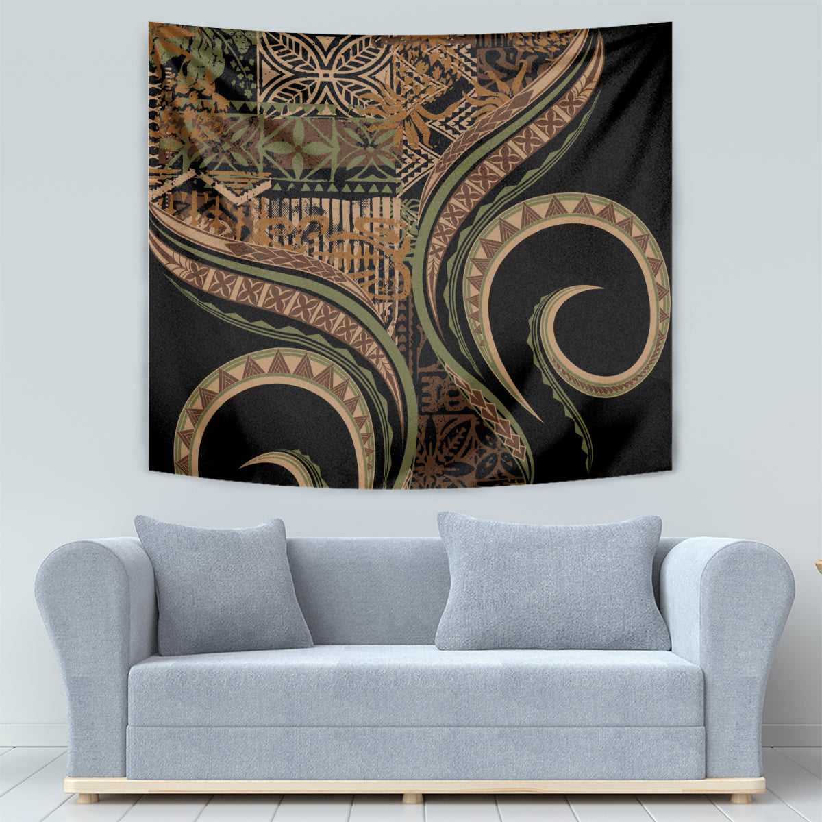 Hawaiian Hibiscus Tribal Vintage Motif Tapestry Ver 8 LT9 - Polynesian Pride