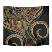 Hawaiian Hibiscus Tribal Vintage Motif Tapestry Ver 8 LT9 - Polynesian Pride