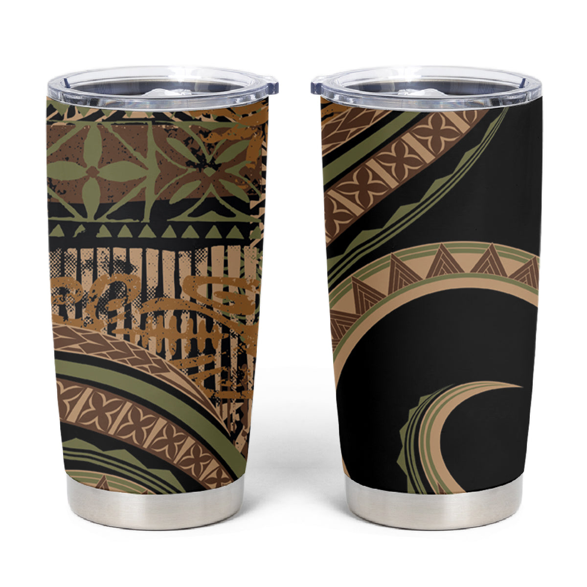 Hawaiian Hibiscus Tribal Vintage Motif Tumbler Cup Ver 8