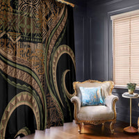 Hawaiian Hibiscus Tribal Vintage Motif Window Curtain Ver 8 LT9 - Polynesian Pride