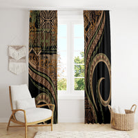 Hawaiian Hibiscus Tribal Vintage Motif Window Curtain Ver 8 LT9 - Polynesian Pride