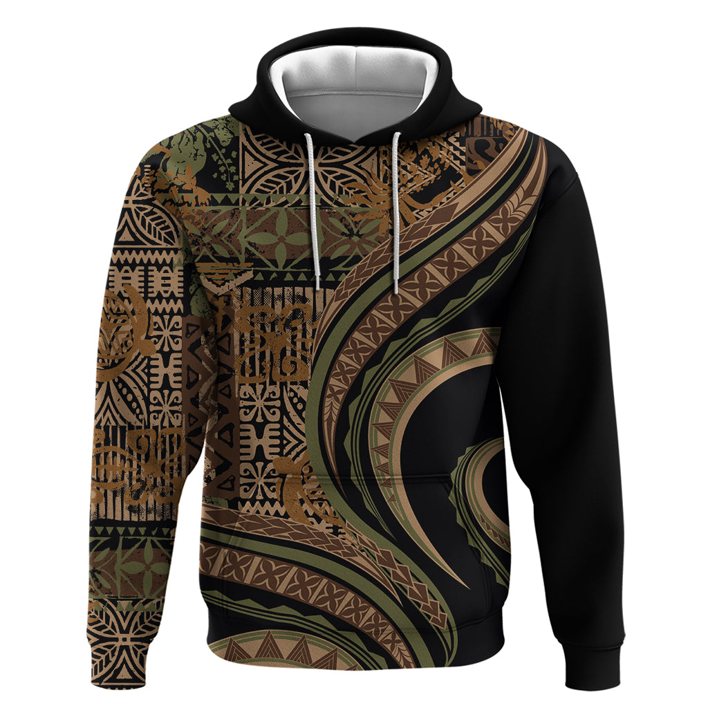 Hawaiian Hibiscus Tribal Vintage Motif Zip Hoodie Ver 8