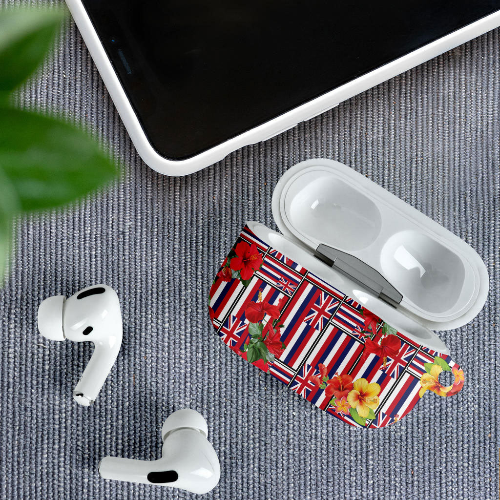 Hawaii Hibiscus Lei AirPods Case Hawaiian Flag Motif