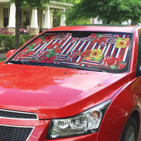 Hawaii Hibiscus Lei Auto Sun Shade Hawaiian Flag Motif