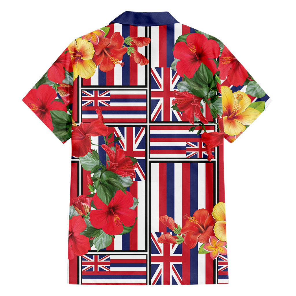 Hawaii Hibiscus Lei Family Matching Summer Maxi Dress and Hawaiian Shirt Hawaiian Flag Motif