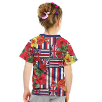 Hawaii Hibiscus Lei Kid T Shirt Hawaiian Flag Motif