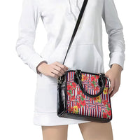 Hawaii Hibiscus Lei Shoulder Handbag Hawaiian Flag Motif