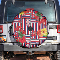 Hawaii Hibiscus Lei Spare Tire Cover Hawaiian Flag Motif