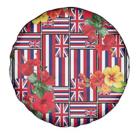 Hawaii Hibiscus Lei Spare Tire Cover Hawaiian Flag Motif