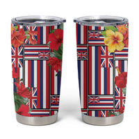 Hawaii Hibiscus Lei Tumbler Cup Hawaiian Flag Motif