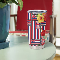 Hawaii Hibiscus Lei Tumbler Cup Hawaiian Flag Motif