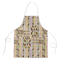 Hawaii Lokelani Pikake Lei Apron Hawaiian Flag Motif