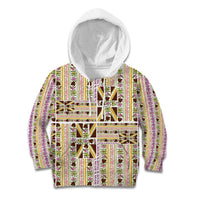 Hawaii Lokelani Pikake Lei Kid Hoodie Hawaiian Flag Motif
