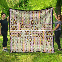 Hawaii Lokelani Pikake Lei Quilt Hawaiian Flag Motif