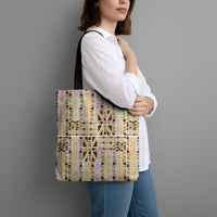 Hawaii Lokelani Pikake Lei Tote Bag Hawaiian Flag Motif