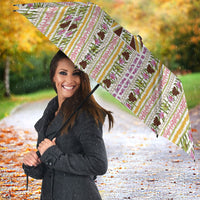 Hawaii Lokelani Pikake Lei Umbrella Hawaiian Flag Motif
