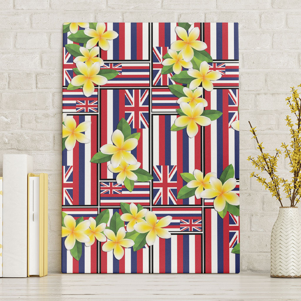 Hawaii Plumeria Lei Canvas Wall Art Hawaiian Flag Motif LT9 Without Frame Red - Polynesian Pride