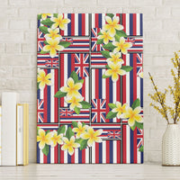 Hawaii Plumeria Lei Canvas Wall Art Hawaiian Flag Motif