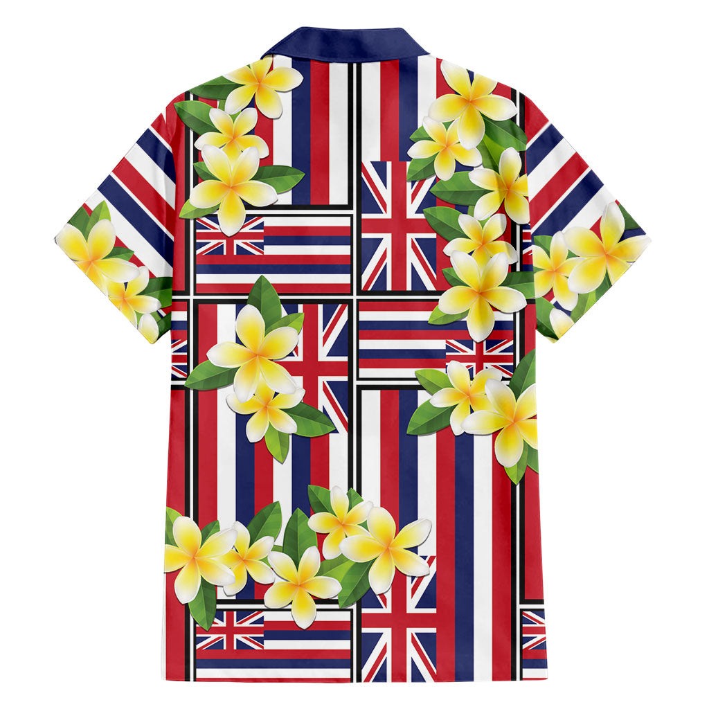 Hawaii Plumeria Lei Family Matching Mermaid Dress and Hawaiian Shirt Hawaiian Flag Motif