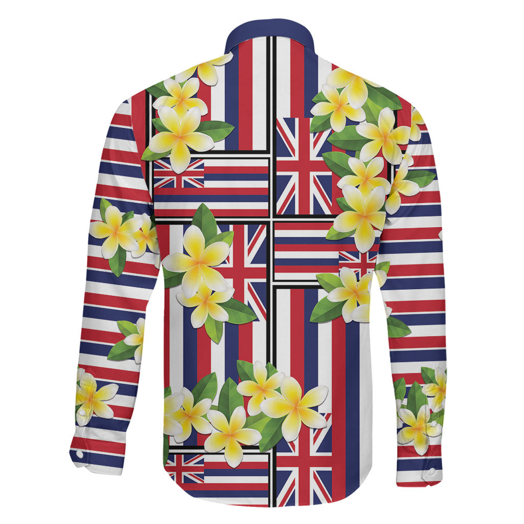 Hawaii Plumeria Lei Family Matching Off Shoulder Maxi Dress and Hawaiian Shirt Hawaiian Flag Motif