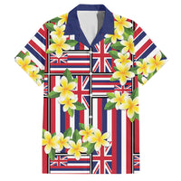 Hawaii Plumeria Lei Family Matching Summer Maxi Dress and Hawaiian Shirt Hawaiian Flag Motif