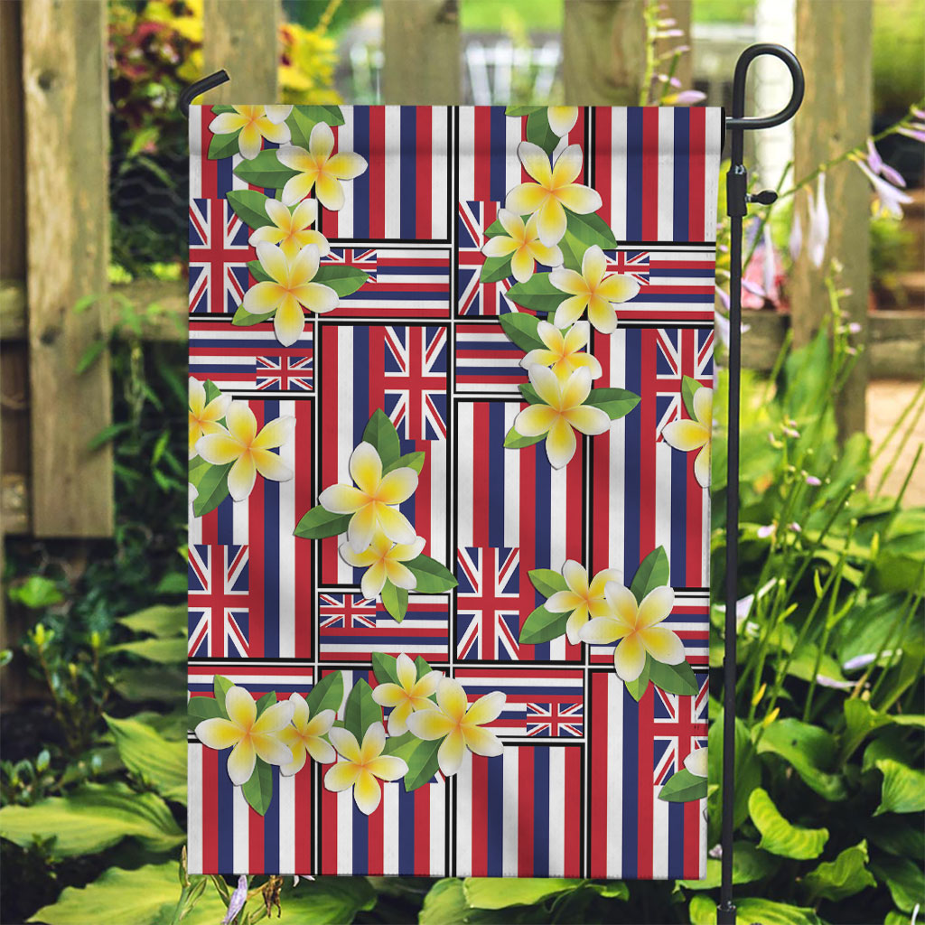 Hawaii Plumeria Lei Garden Flag Hawaiian Flag Motif LT9 Garden Flag Red - Polynesian Pride