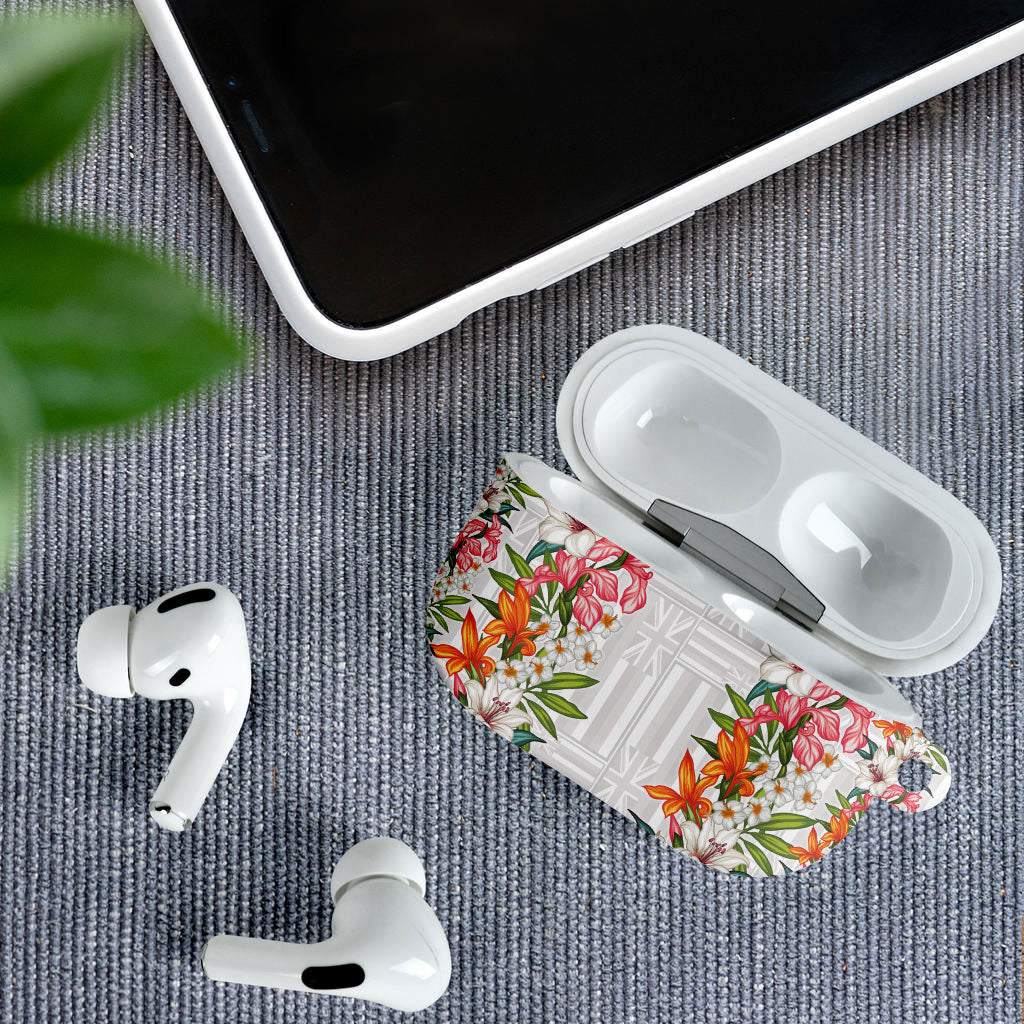 Hawaii Tropical Twist Lei AirPods Case Hawaiian Flag Motif