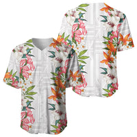 Hawaii Tropical Twist Lei Baseball Jersey Hawaiian Flag Motif